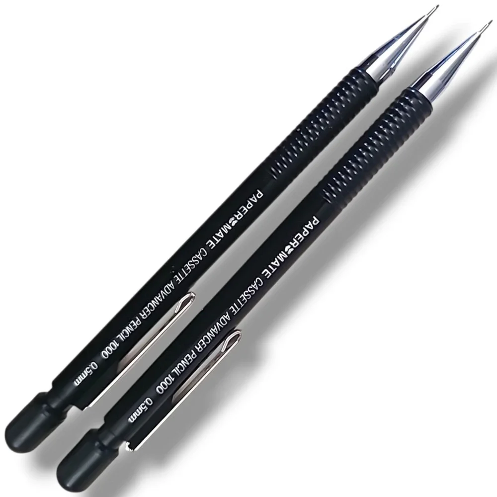 2 Vintage Papermate Cassette Advancer Pencil 1000 0.5mm Double Heart